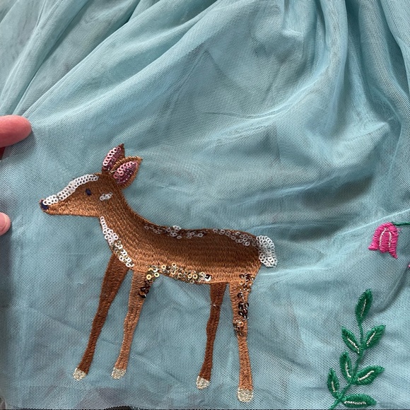 Mini Boden Blue Deer Frost Tulle Sequin Skirt Size 9-10 Y - Picture 3 of 6